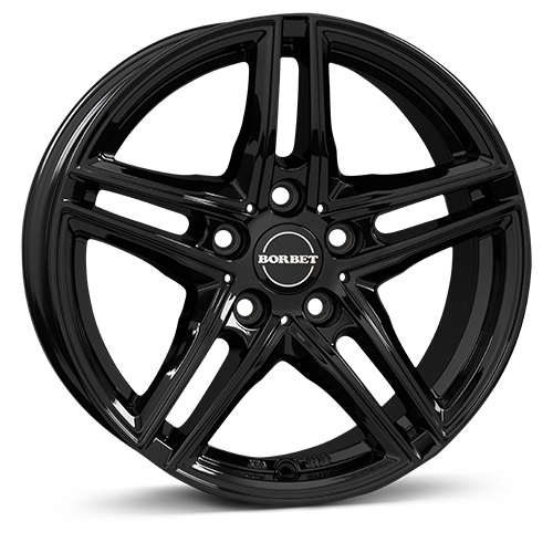 1x BORBET DESIGN XR schwarz glänzend 7.5Jx17 5x120 ET35
