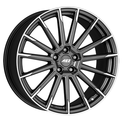 1x AEZ ATLANTA TITAN graphite matte front-polished 8.5Jx20 5x112 ET35