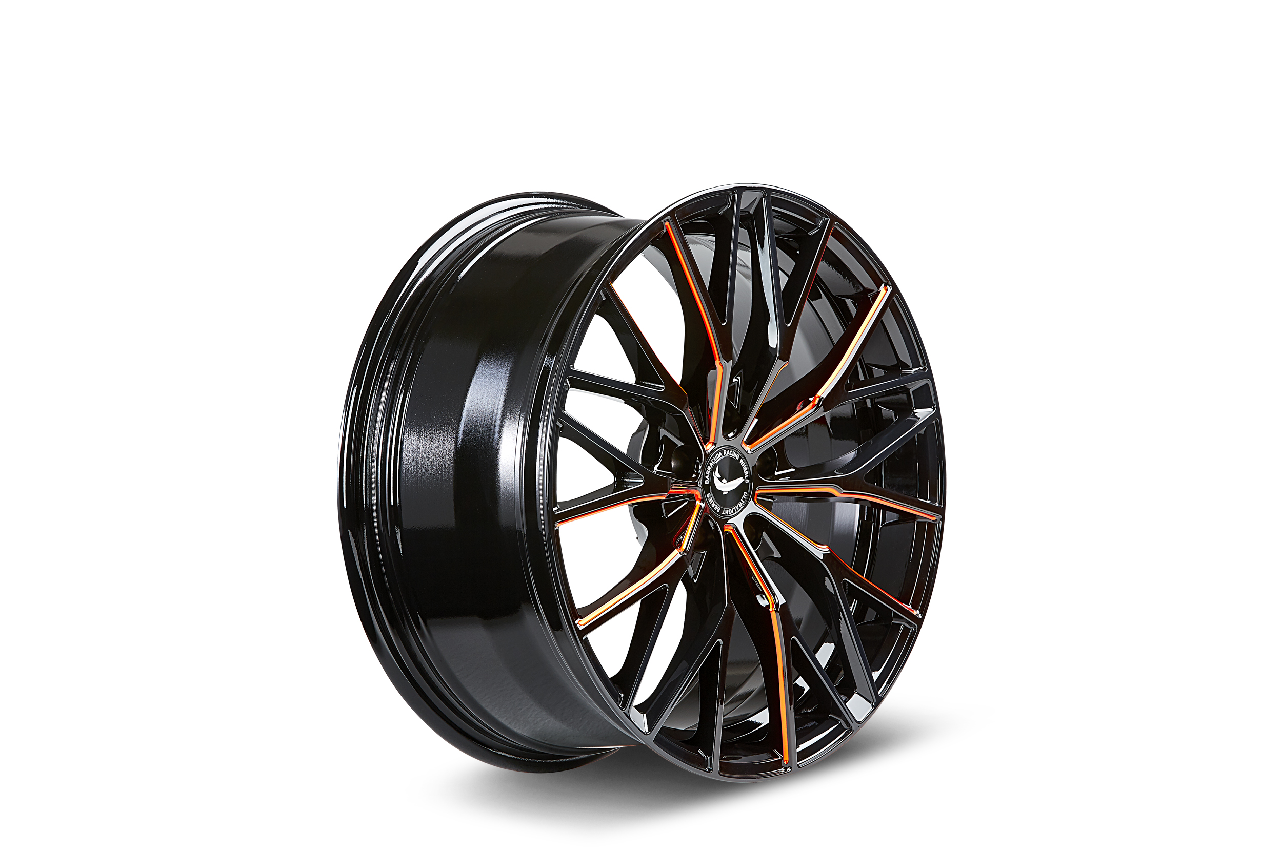1x BARRACUDA PROJECT 3.0 black gloss flashorange 8.5Jx19 5x120 ET42
