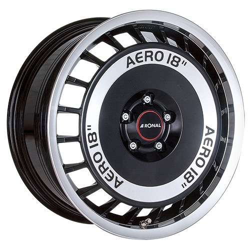 1x RONAL RONAL R50 AERO schwarz-frontkopiert 8.0Jx18 5x112 ET45